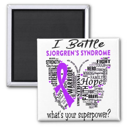 Sjorgrens Syndrome Awareness Month Ribbon Gifts Magnet