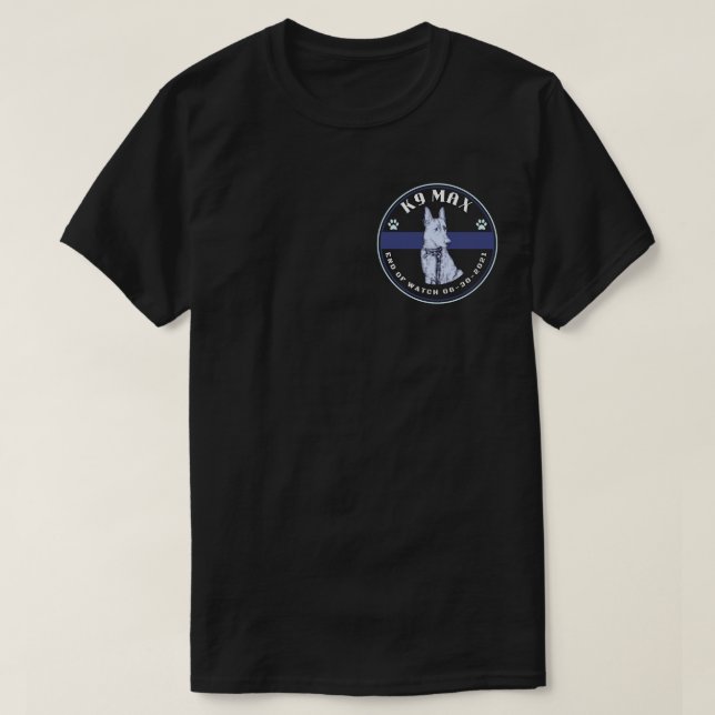 SJPD In Memory of K9 Max T-Shirt (Design Front)