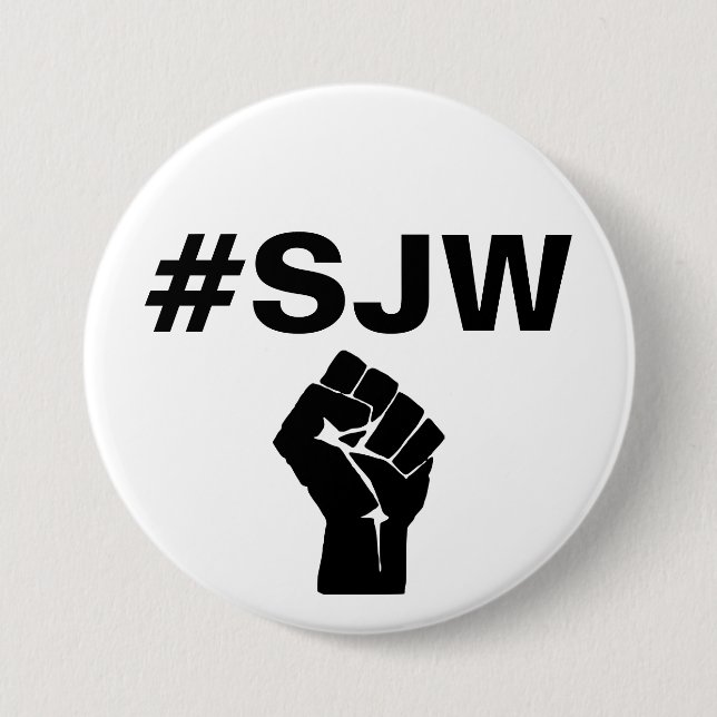 #SJW Social Justice Warrior Button (Front)