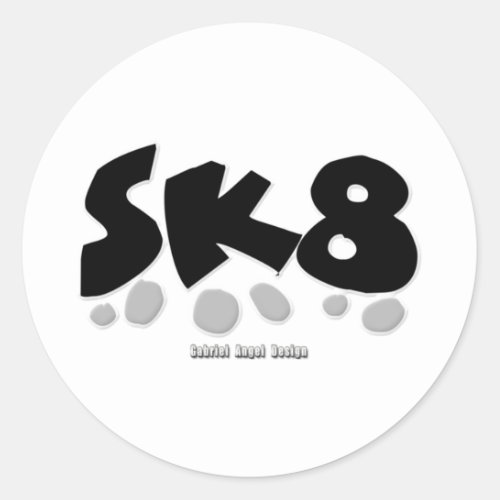 SK8 CLASSIC ROUND STICKER