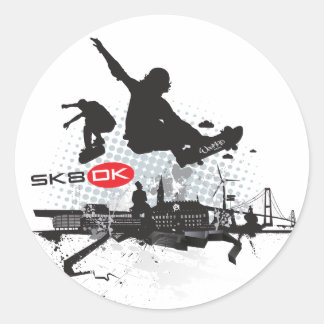 SK8 DK CLASSIC ROUND STICKER