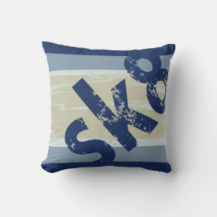 Sk8 Navy Blues Throw Pillow