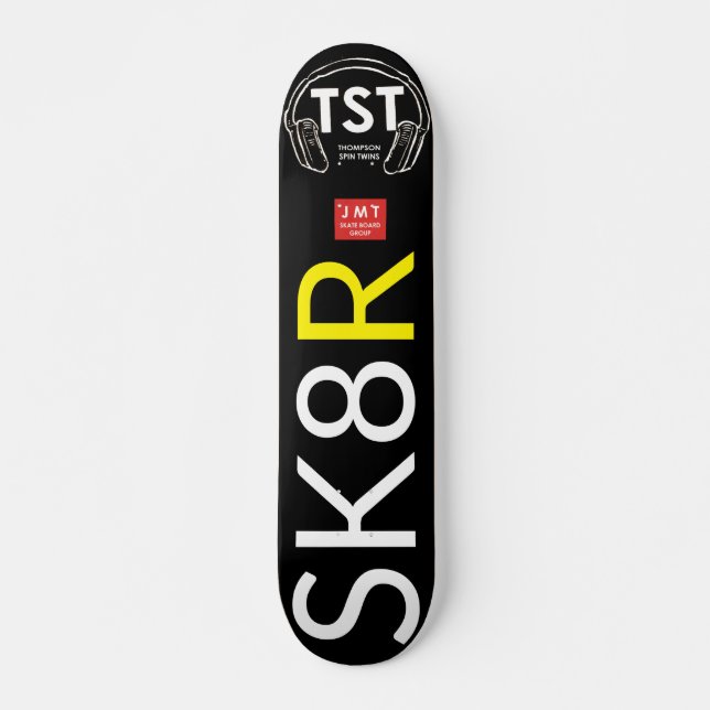 SK8 R OFFICIAL Collectible Skateboard, 7¾" Deck (Front)