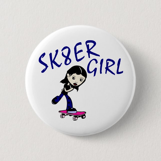 sk8er girl button (Front)