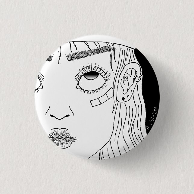 sk8er girl button (Front)