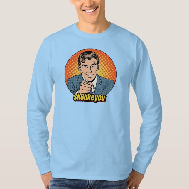 Sk8LikeYou Showoff Mens Long Sleeve T-Shirt (Front)