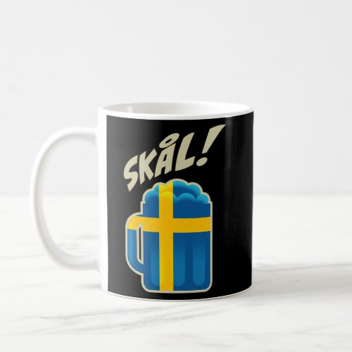 SkL In Flag Colors Of Sweden Beer Shape Saying C Coffee Mug
