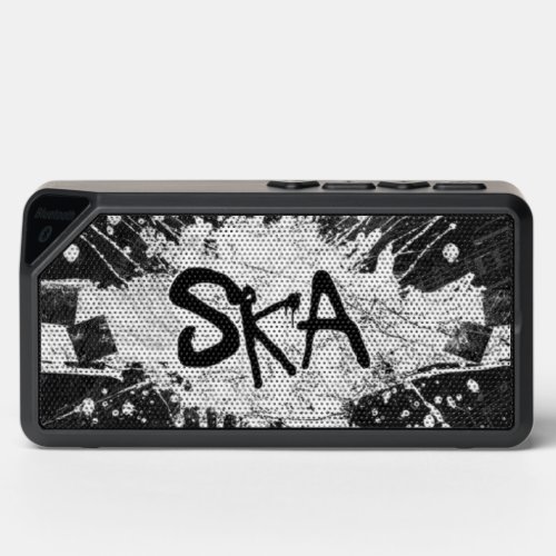 Ska music checkered old school punk rock 80s  bluetooth speaker