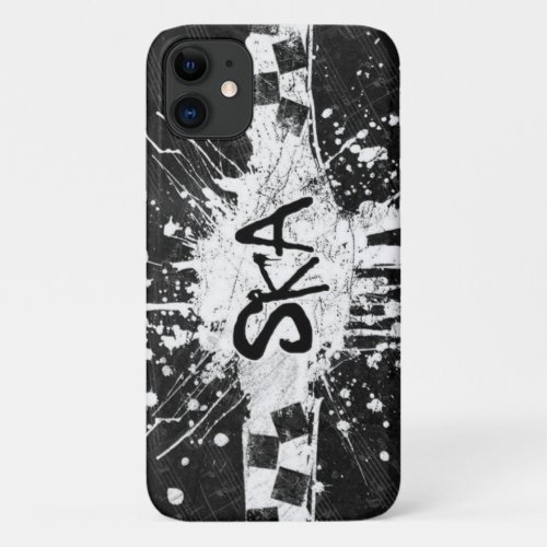 Ska music checkered old school punk rock 80s  iPhone 11 case