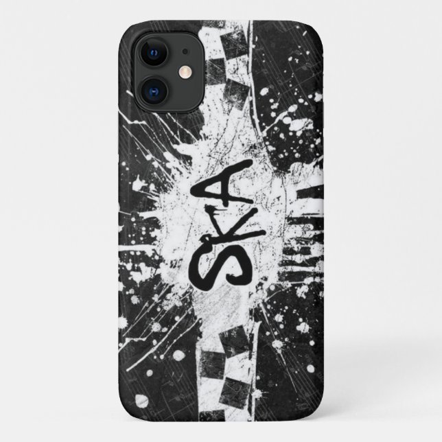 Ska music checkered old school punk rock 80's  Case-Mate iPhone case (Back)