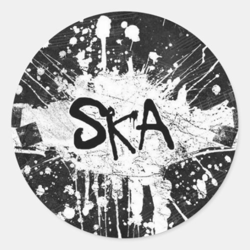 Ska music checkered old school punk rock 80s  classic round sticker