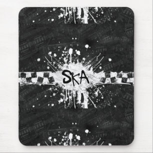 Ska music checkered old school punk rock 80's mouse pad