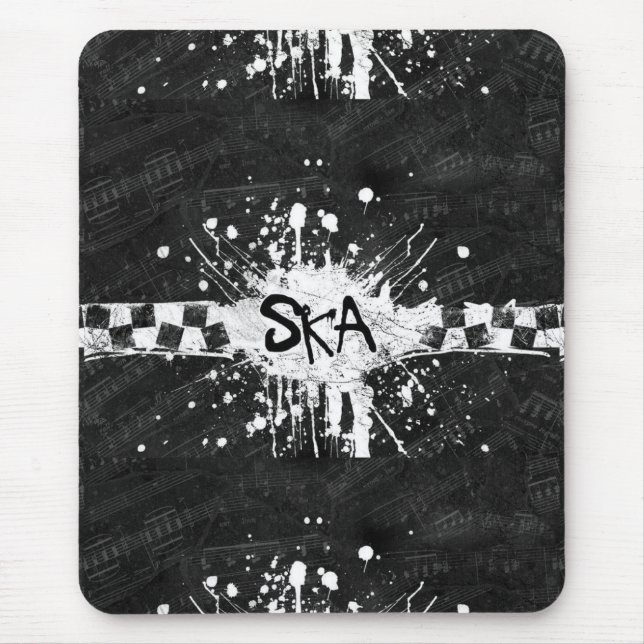 Ska music checkered old school punk rock 80's  mouse pad (Front)