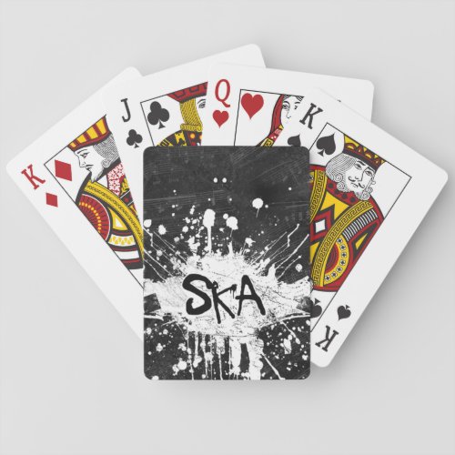 Ska music checkered old school punk rock 80s  playing cards