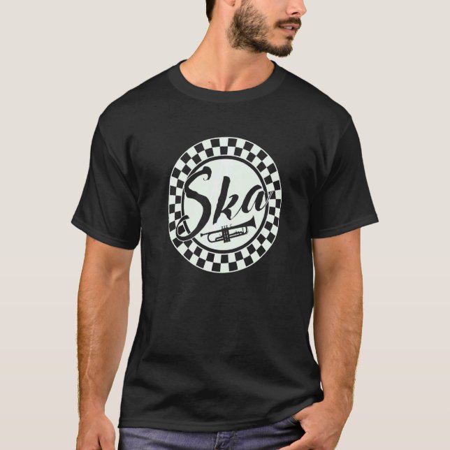 Ska Music Trumpet Swing Jazz Music Style T-Shirt (Front)