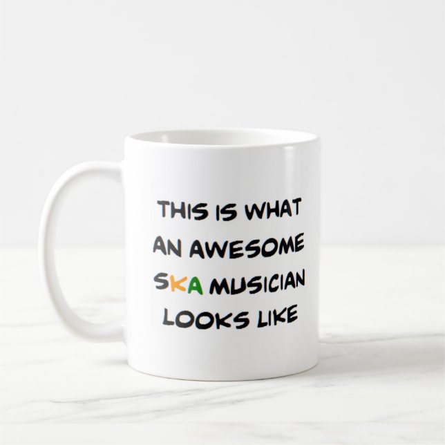 ska musician, awesome coffee mug (Left)