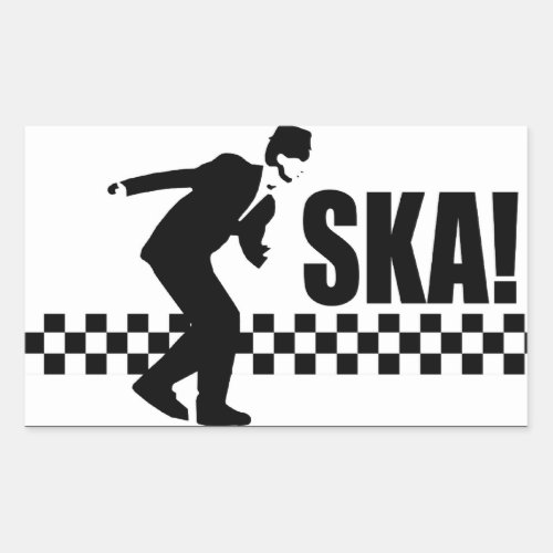 Ska On Rectangular Sticker