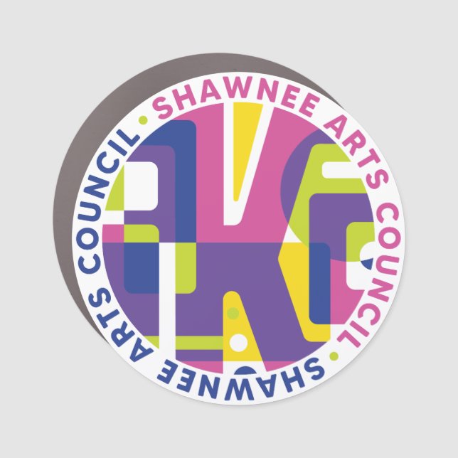 SKA Round w Arts Council Car Magnet (Front)