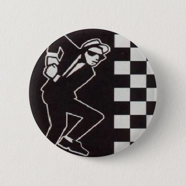 ska skanking guy pinback button (Front)
