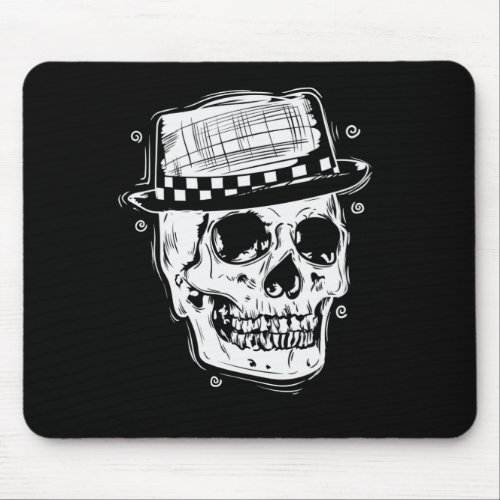 Ska Totenkopf mit Hut Jazz Musikstil Mouse Pad