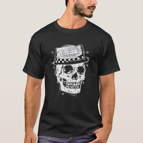 Ska Totenkopf with Hut Jazz music style T_Shirt