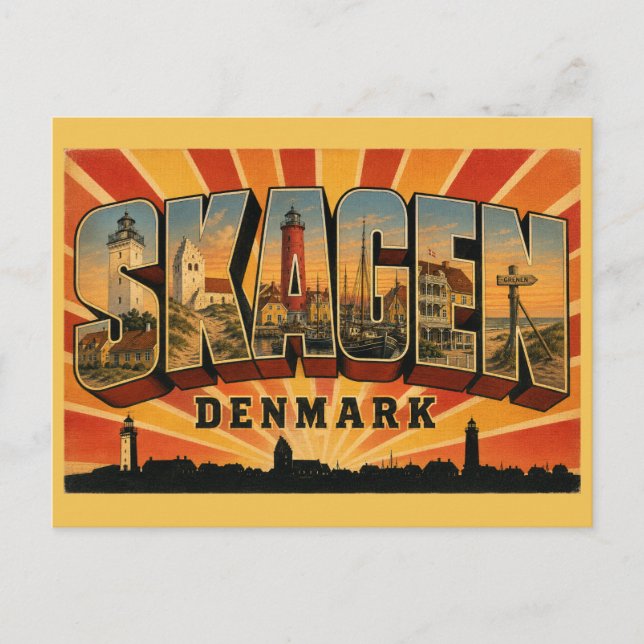Skagen Denmark Lighthouse Postcard (Front)