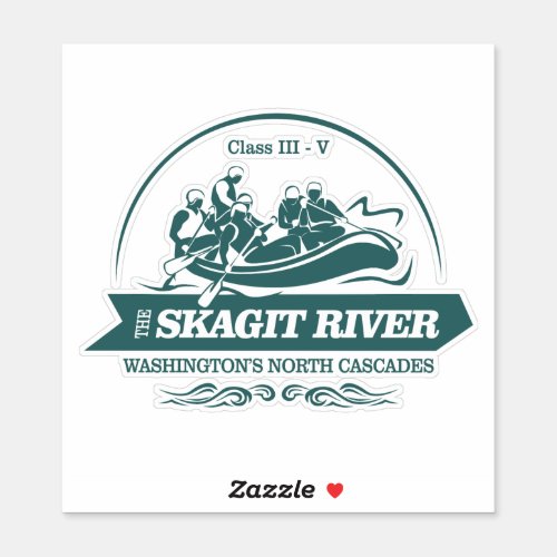 Skagit River rafting 2 Sticker