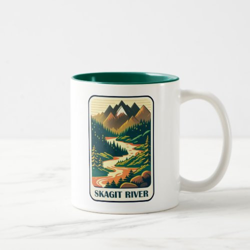 Skagit River Washington Colors Two_Tone Coffee Mug