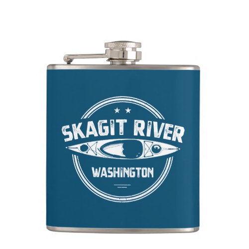 Skagit River Washington Kayaking Flask