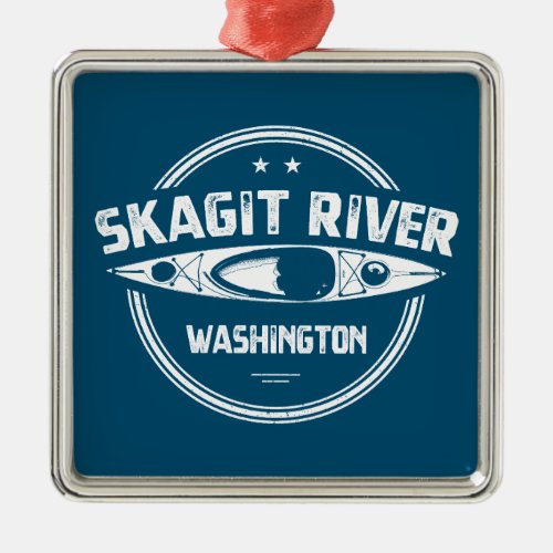 Skagit River Washington Kayaking Metal Ornament