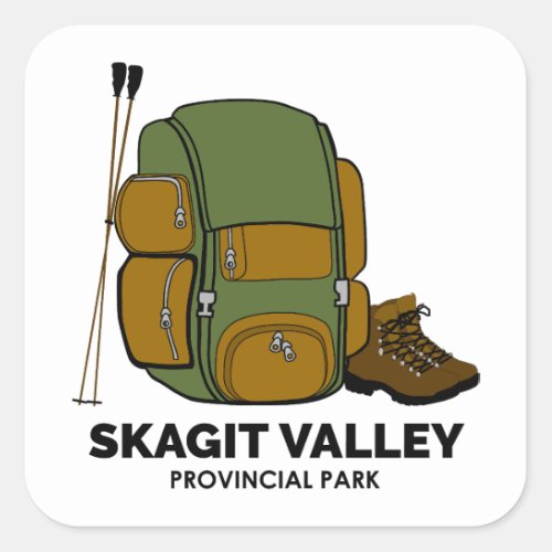 Skagit Valley Provincial Park Backpack Square Sticker