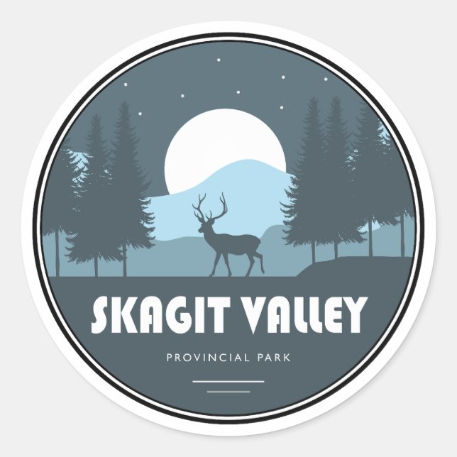 Skagit Valley Provincial Park Deer Classic Round Sticker (Front)