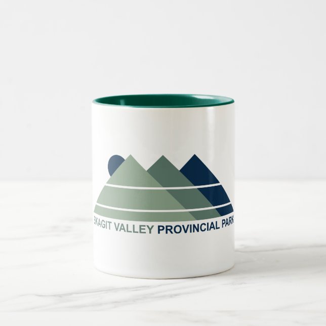 Skagit Valley Provincial Park Mountain Sun Two-Tone Coffee Mug (Center)