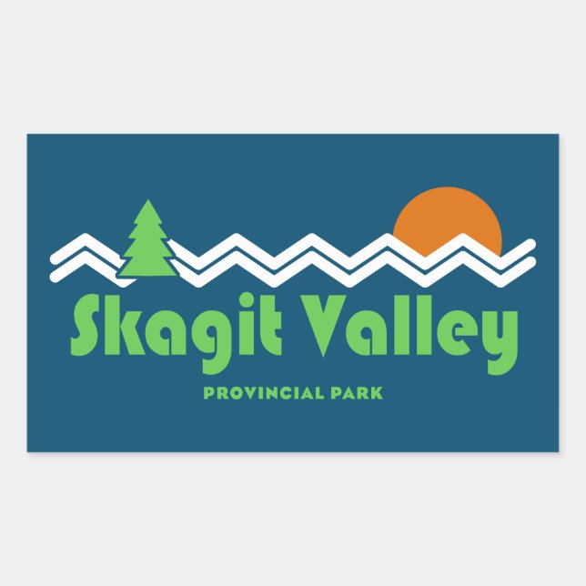 Skagit Valley Provincial Park Retro Rectangular Sticker (Front)