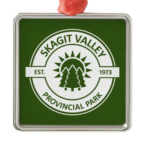 Skagit Valley Provincial Park Sun Trees Metal Ornament
