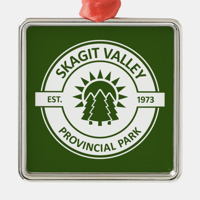 Skagit Valley Provincial Park Sun Trees Metal Ornament (Front)