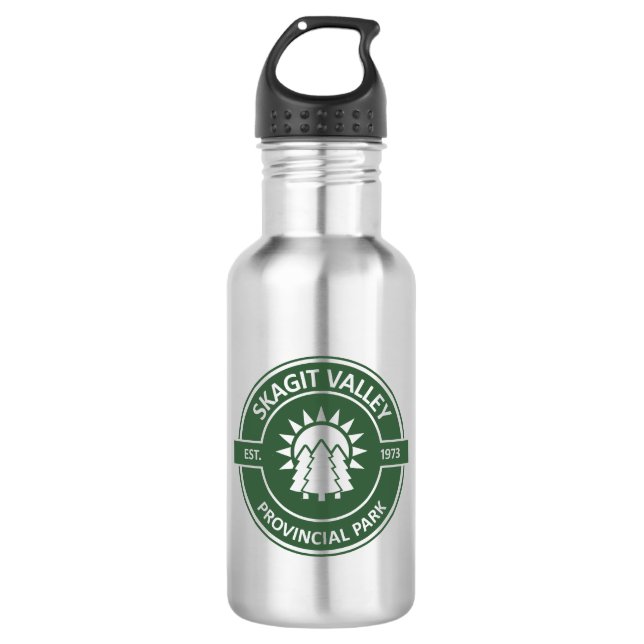 Skagit Valley Provincial Park Sun Trees Stainless Steel Water Bottle (Front)
