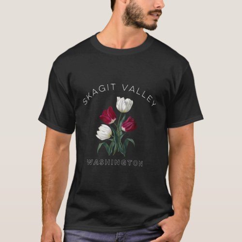 Skagit Valley Tulip With Botanical Flowers T_Shirt