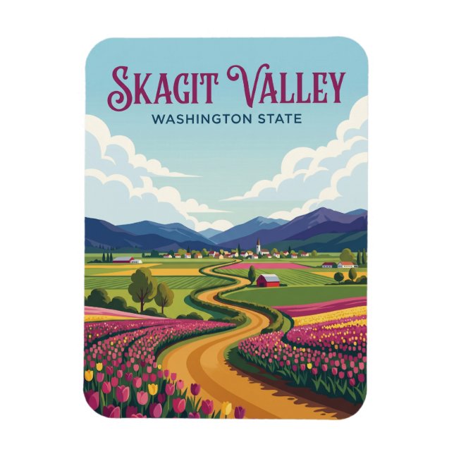 Skagit Valley USA Magnet (Vertical)