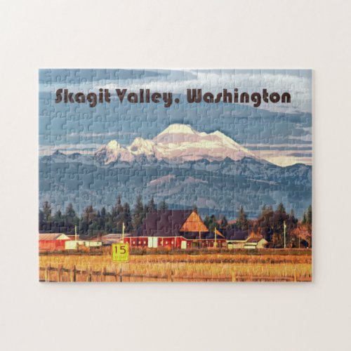 Skagit Valley WA Farm Mount Baker Jigsaw Puzzle