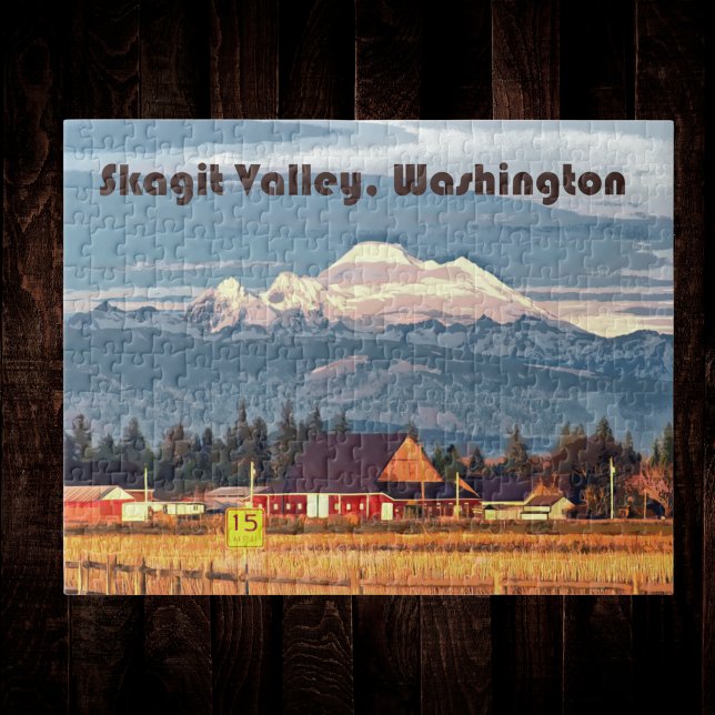 Skagit Valley WA Farm Mount Baker Jigsaw Puzzle (Creator Uploaded)