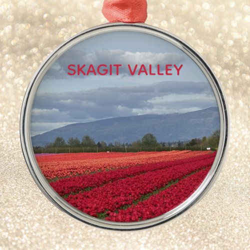 Skagit Valley Washington State Gorgeous Tulip  Metal Ornament