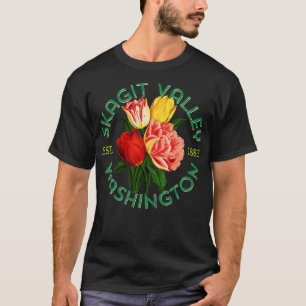 Skagit Valley Washington Vintage Tulip Gardeners F T-Shirt