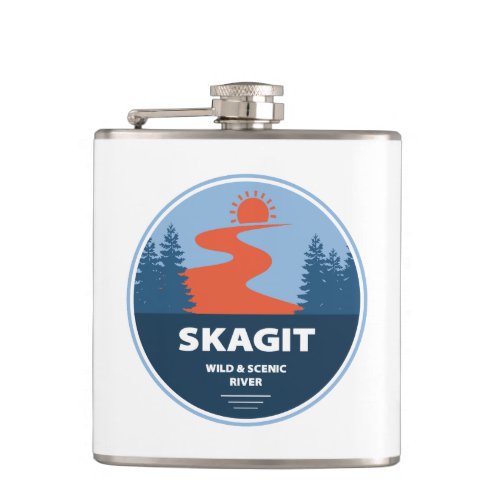Skagit Wild And Scenic River Washington Flask