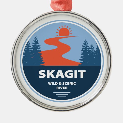 Skagit Wild And Scenic River Washington Metal Ornament