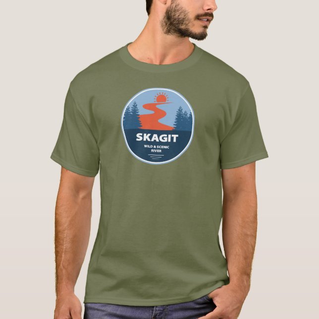 Skagit Wild And Scenic River Washington T-Shirt (Front)