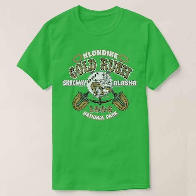 Skagway Alaska Klondike Gold Rush Souvenir  T-Shirt (Design Front)