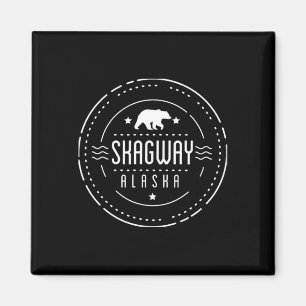 Skagway Alaska Shirt With Bear Magnet