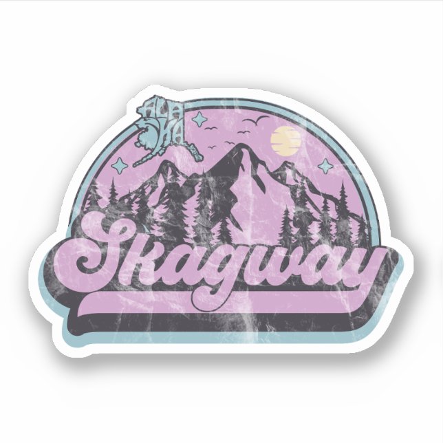 Skagway, Alaska Sticker (Front)