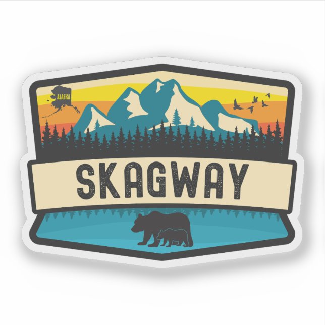 Skagway, Alaska Sticker (Front)